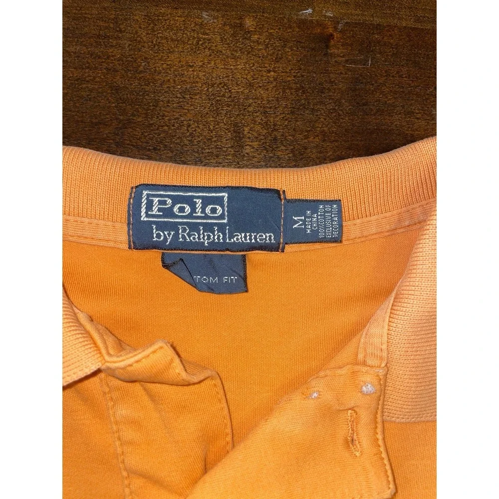 Polo Ralph Lauren Orange Collared Dress Shirt - Medium